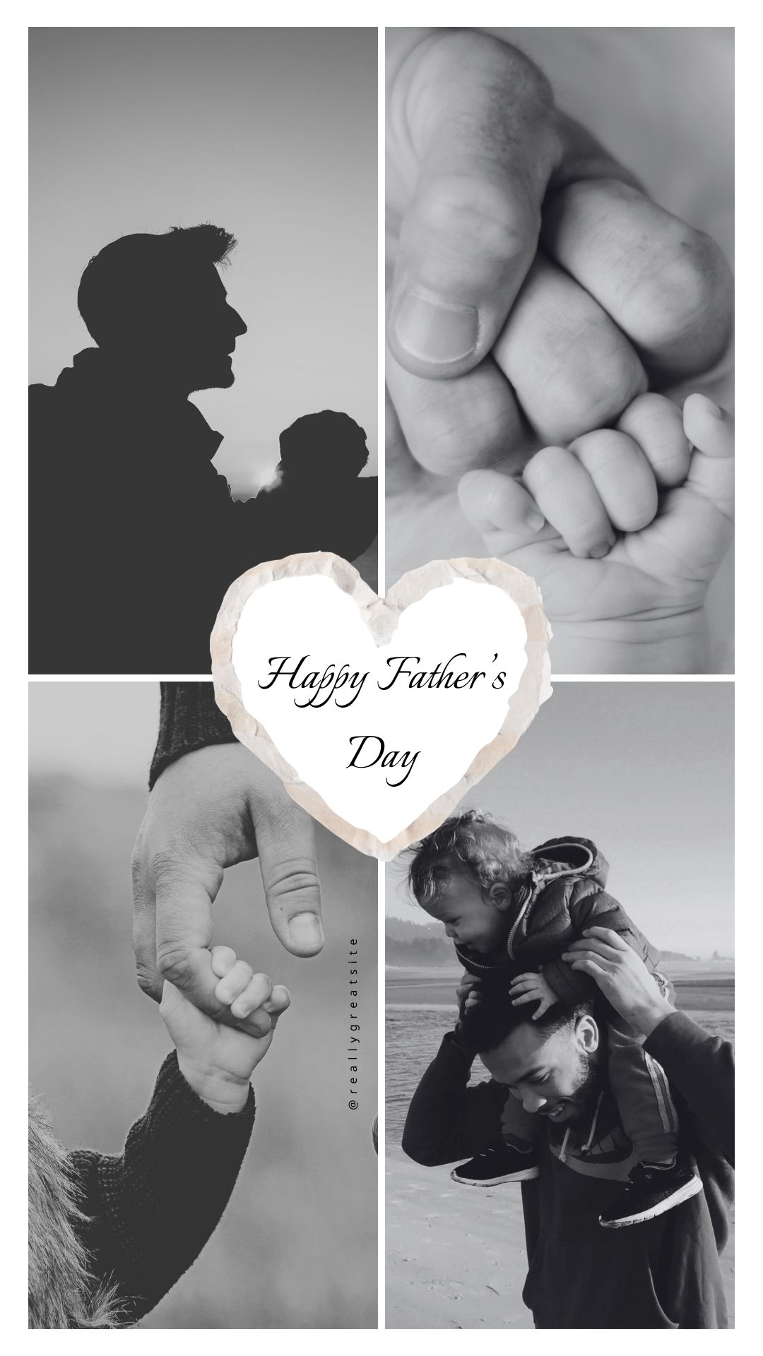 Happy Father’s Day White Black collage